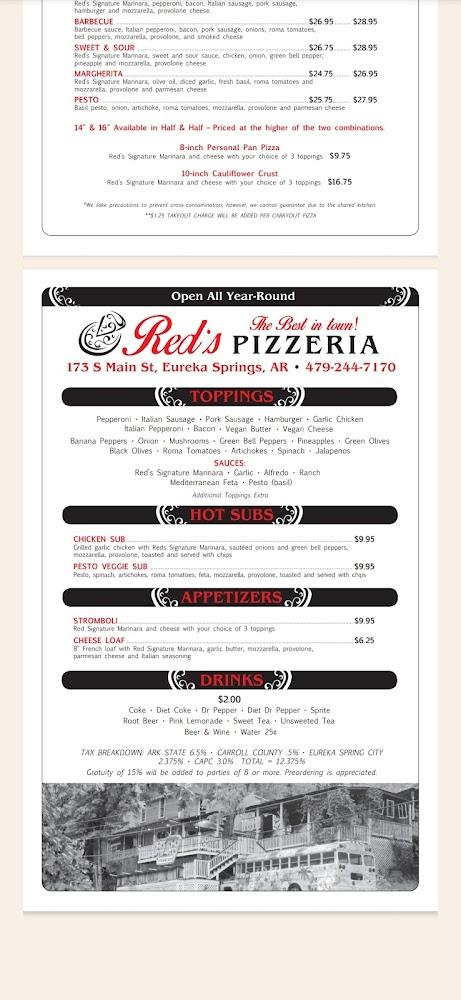 Red's Pizzeria Menu image 4